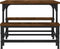 vidaXL - Salontafel - 100x50,5x40 - cm - bewerkt - hout - bruin - eikenkleur