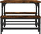 vidaXL - Salontafel - 100x50,5x40 - cm - bewerkt - hout - gerookt - eikenkleurig