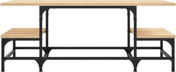 vidaXL - Salontafel - 100x50,5x40 - cm - bewerkt - hout - sonoma - eikenkleurig