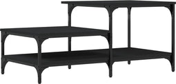 vidaXL - Salontafel - 100x50,5x45 - cm - bewerkt - hout - zwart