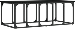 vidaXL - Salontafel - 100x50x35,5 - cm - bewerkt - hout - zwart