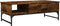 vidaXL - Salontafel - 100x50x35 - cm - bewerkt - hout - en - metaal - gerookt - eiken