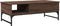 vidaXL - Salontafel - 100x50x35 - cm - bewerkt - hout - en - metaal - bruin - eikenkleur