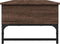 vidaXL - Salontafel - 100x50x35 - cm - bewerkt - hout - en - metaal - bruin - eikenkleur