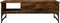 vidaXL - Salontafel - 100x50x35 - cm - bewerkt - hout - en - metaal - gerookt - eiken