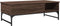 vidaXL - Salontafel - 100x50x35 - cm - bewerkt - hout - en - metaal - bruin - eikenkleur