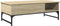vidaXL - Salontafel - 100x50x35 - cm - bewerkt - hout - en - metaal - sonoma - eiken