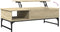 vidaXL - Salontafel - 100x50x35 - cm - bewerkt - hout - en - metaal - sonoma - eiken