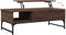 vidaXL - Salontafel - 100x50x35 - cm - bewerkt - hout - en - metaal - bruin - eikenkleur