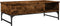vidaXL - Salontafel - 100x50x35 - cm - bewerkt - hout - en - metaal - gerookt - eiken