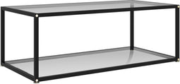 vidaXL - Salontafel - 100x50x35 - cm - gehard - glas - transparant