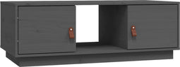 vidaXL - Salontafel - 100x50x35 - cm - massief - grenenhout - grijs