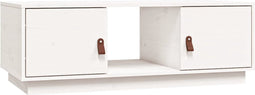 vidaXL - Salontafel - 100x50x35 - cm - massief - grenenhout - wit