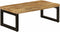 vidaXL - Salontafel - 100x50x35 - cm - massief - mangohout - en - staal
