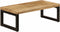 vidaXL - Salontafel - 100x50x35 - cm - massief - mangohout - en - staal