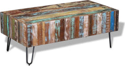 vidaXL - Salontafel - 100x50x38 - cm - massief - gerecycled - hout