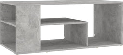 vidaXL - Salontafel - 100x50x40 - cm - bewerkt - hout - betongrijs