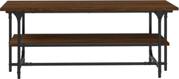 vidaXL - Salontafel - 100x50x40 - cm - bewerkt - hout - bruineiken