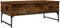 vidaXL - Salontafel - 100x50x40 - cm - bewerkt - hout - en - metaal - gerookt - eiken