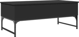 vidaXL - Salontafel - 100x50x40 - cm - bewerkt - hout - en - metaal - zwart