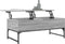 vidaXL - Salontafel - 100x50x40 - cm - bewerkt - hout - en - metaal - grijs - sonoma