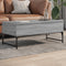 vidaXL - Salontafel - 100x50x40 - cm - bewerkt - hout - en - metaal - grijs - sonoma