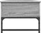 vidaXL - Salontafel - 100x50x40 - cm - bewerkt - hout - en - metaal - grijs - sonoma