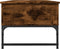 vidaXL - Salontafel - 100x50x40 - cm - bewerkt - hout - en - metaal - gerookt - eiken