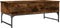 vidaXL - Salontafel - 100x50x40 - cm - bewerkt - hout - en - metaal - gerookt - eiken