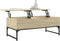 vidaXL - Salontafel - 100x50x40 - cm - bewerkt - hout - en - metaal - sonoma - eiken