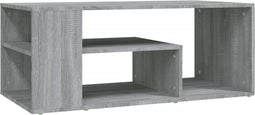 vidaXL - Salontafel - 100x50x40 - cm - bewerkt - hout - grijs - sonoma - eikenkleurig