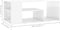 vidaXL - Salontafel - 100x50x40 - cm - bewerkt - hout - hoogglans - wit