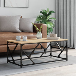 vidaXL - Salontafel - 100x50x40 - cm - bewerkt - hout - sonoma - eikenkleurig