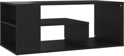 vidaXL - Salontafel - 100x50x40 - cm - bewerkt - hout - zwart