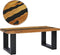 vidaXL - Salontafel - 100x50x40 - cm - massief - teakhout - en - lavasteen