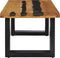 vidaXL - Salontafel - 100x50x40 - cm - massief - teakhout - en - lavasteen