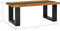 vidaXL - Salontafel - 100x50x40 - cm - massief - teakhout - en - lavasteen