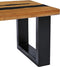 vidaXL - Salontafel - 100x50x40 - cm - massief - teakhout - en - lavasteen