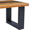 vidaXL - Salontafel - 100x50x40 - cm - massief - teakhout - en - polyresin