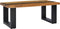 vidaXL - Salontafel - 100x50x40 - cm - massief - teakhout - en - lavasteen