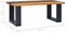 vidaXL - Salontafel - 100x50x40 - cm - massief - teakhout - en - polyresin