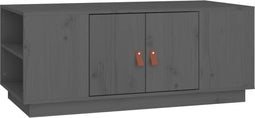 vidaXL - Salontafel - 100x50x41 - cm - massief - grenenhout - grijs