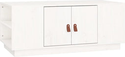 vidaXL - Salontafel - 100x50x41 - cm - massief - grenenhout - wit