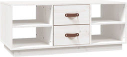 vidaXL - Salontafel - 100x50x41 - cm - massief - grenenhout - wit