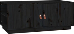 vidaXL - Salontafel - 100x50x41 - cm - massief - grenenhout - zwart