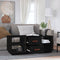 vidaXL - Salontafel - 100x50x41 - cm - massief - grenenhout - zwart