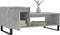 vidaXL - Salontafel - 100x50x45 - cm - bewerkt - hout - betongrijs