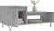 vidaXL - Salontafel - 100x50x45 - cm - bewerkt - hout - betongrijs