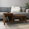 vidaXL - Salontafel - 100x50x45 - cm - bewerkt - hout - bruineiken
