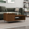 vidaXL - Salontafel - 100x50x45 - cm - bewerkt - hout - bruineiken